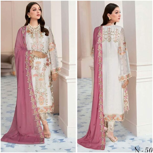 Ramsha Nayab Embroidered Chiffon Collection Vol 5 - N506 - Image 4