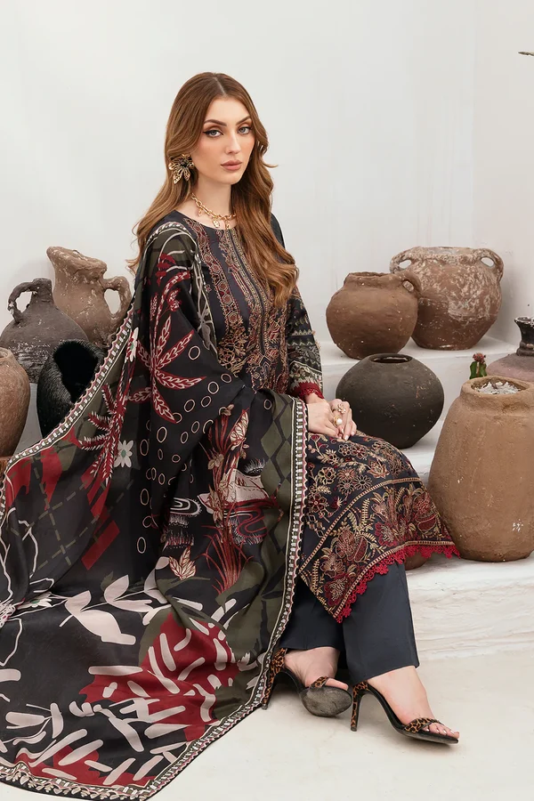 Ramsha Ghazal Luxury Lawn Collection Vol 02 - G-201 - Image 3