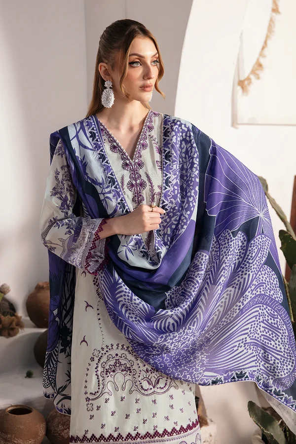 Ramsha Ghazal Luxury Lawn Collection Vol 02- G-204 - Image 3