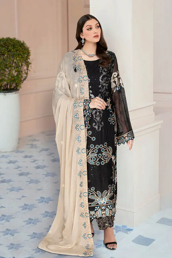 Ramsha Nayab Embroidered Chiffon Collection Vol 5 - N 508