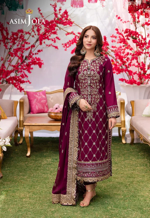 Asim Jofa Jag Mag Luxury Collection Unstitched AJMJ-03 - Image 3