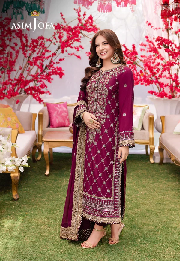Asim Jofa Jag Mag Luxury Collection Unstitched AJMJ-03 - Image 4