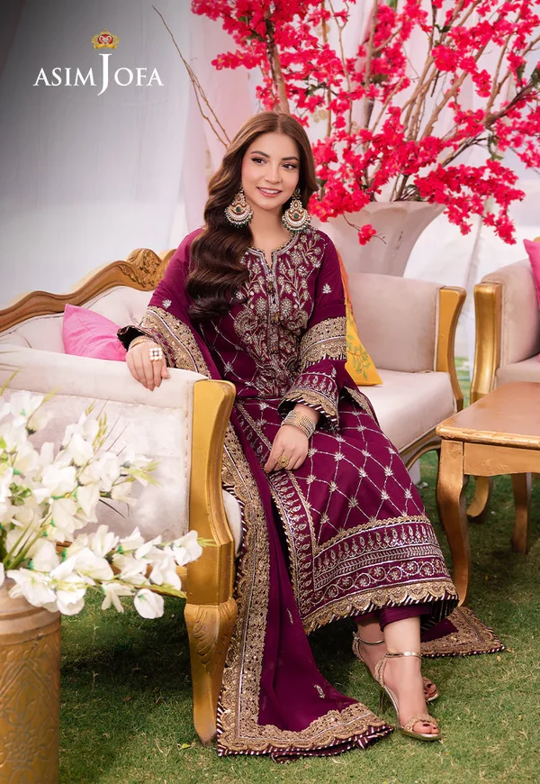Asim Jofa Jag Mag Luxury Collection Unstitched AJMJ-03 - Image 7