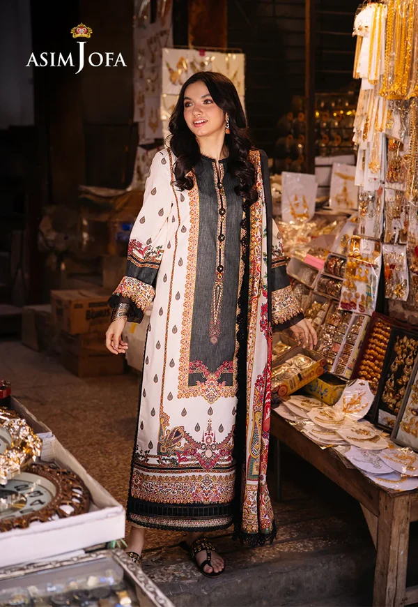 Asim Jofa Prints Latest Collection Unstitched 2024 AJBB-01