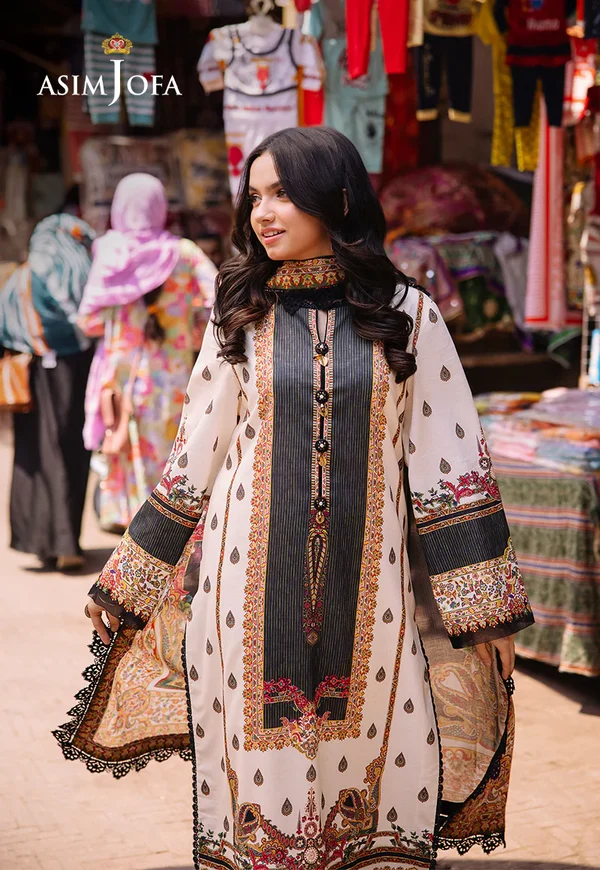 Asim Jofa Prints Latest Collection Unstitched 2024 AJBB-01 - Image 5
