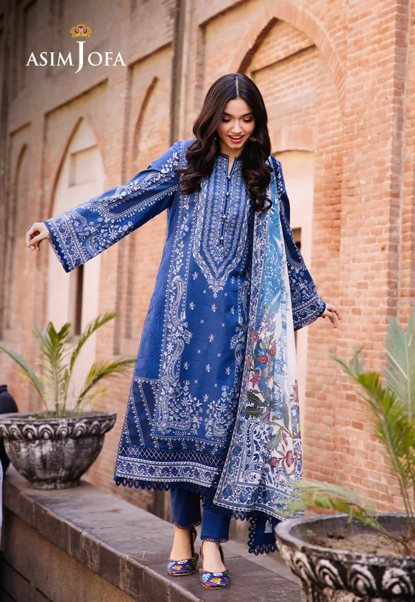 Asim Jofa Prints Latest Collection Unstitched 2024 AJBB-02 - Image 8
