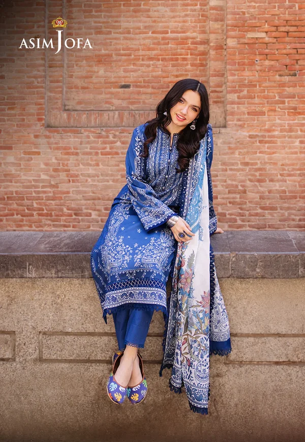 Asim Jofa Prints Latest Collection Unstitched 2024 AJBB-02 - Image 7
