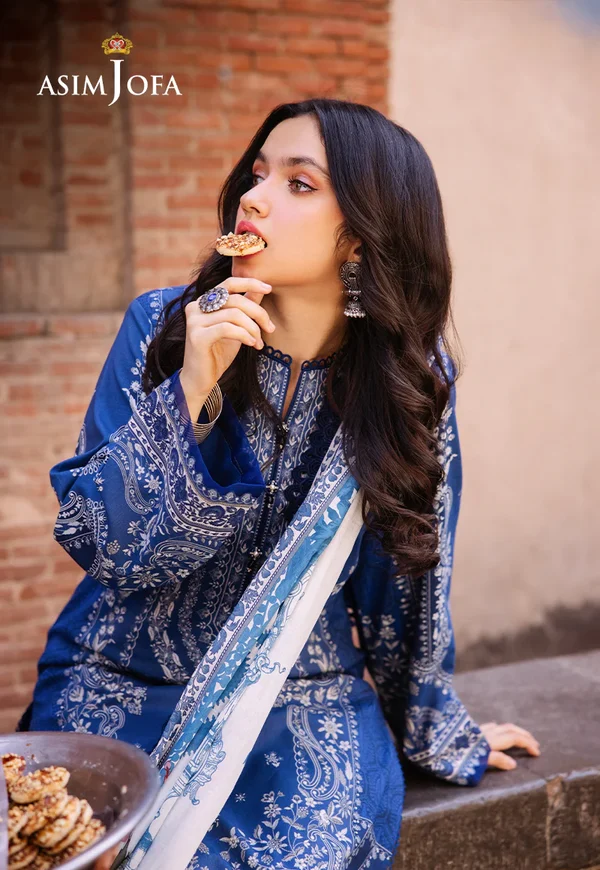 Asim Jofa Prints Latest Collection Unstitched 2024 AJBB-02 - Image 5