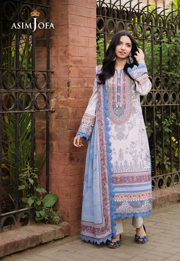 Asim Jofa Prints Latest Collection Unstitched 2024 AJBB-05 - Image 3