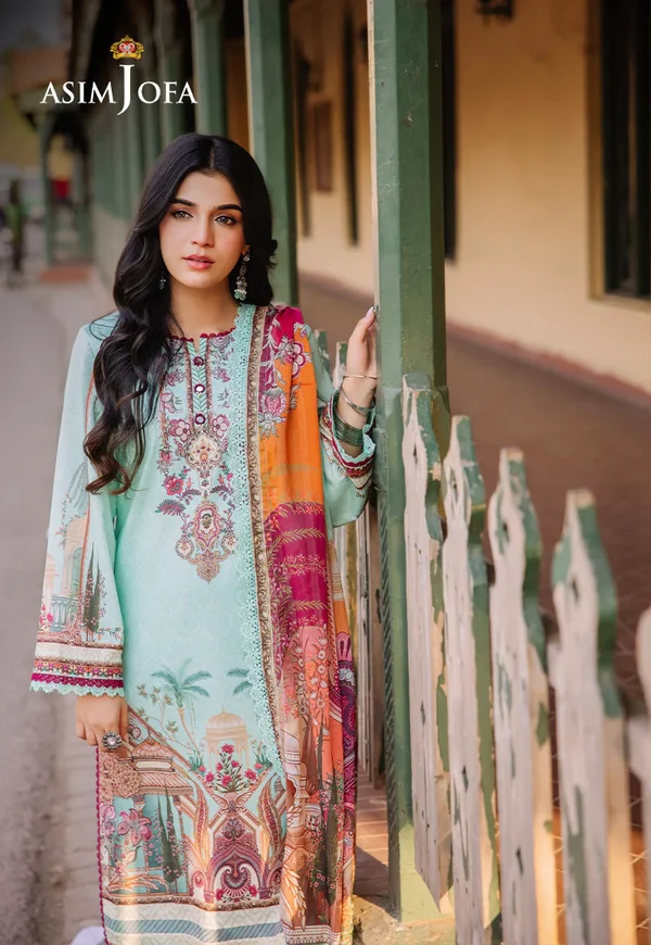 Asim Jofa Prints Latest Collection Unstitched 2024 AJBB-07 - Image 10