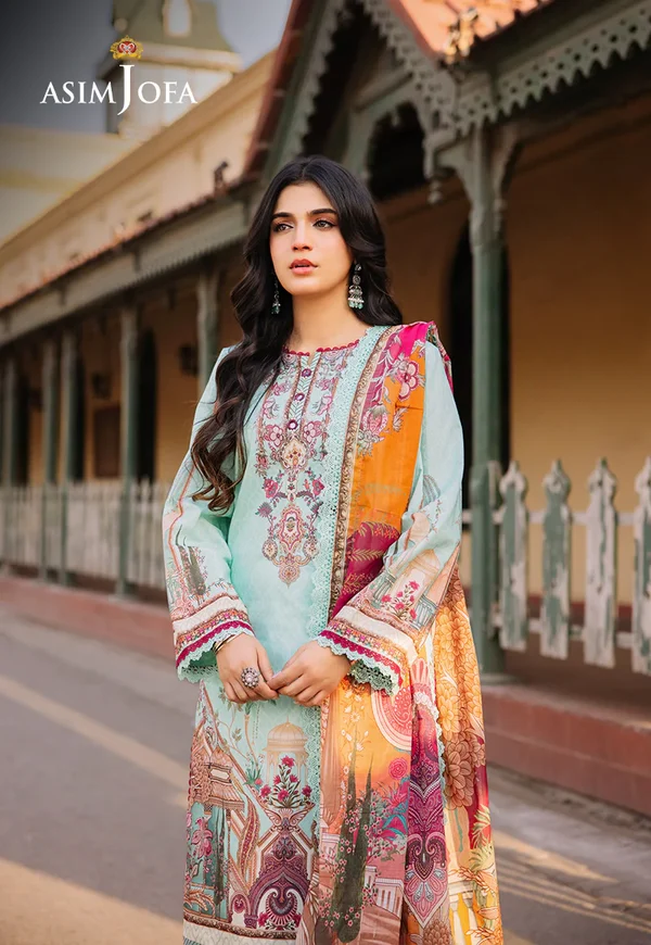 Asim Jofa Prints Latest Collection Unstitched 2024 AJBB-07 - Image 9