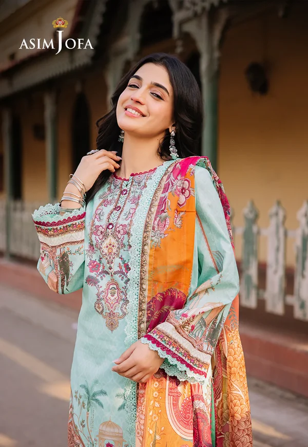 Asim Jofa Prints Latest Collection Unstitched 2024 AJBB-07 - Image 7