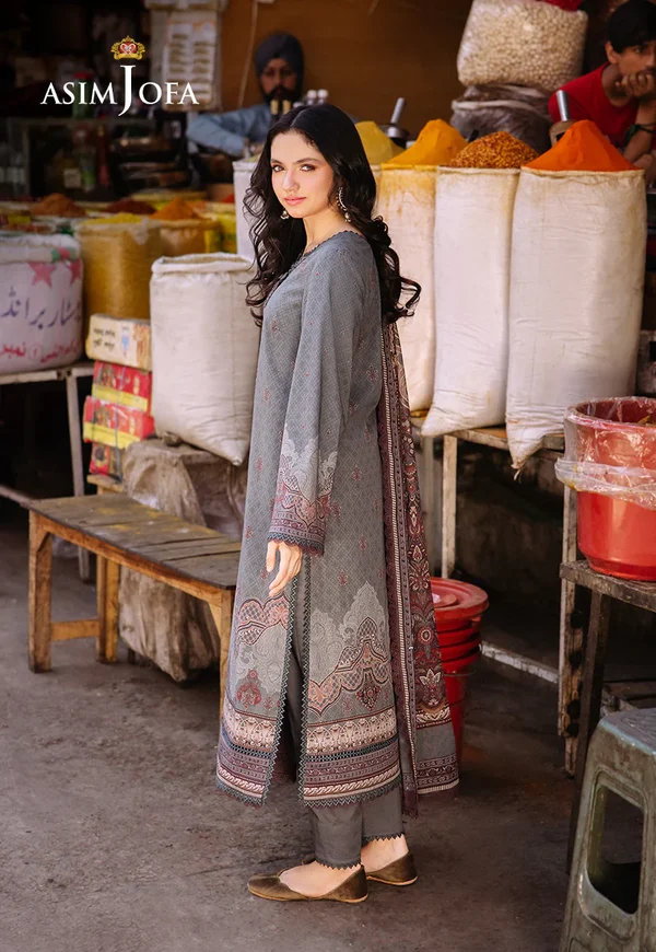 Asim Jofa Prints Latest Collection Unstitched 2024 AJBB-11 - Image 3