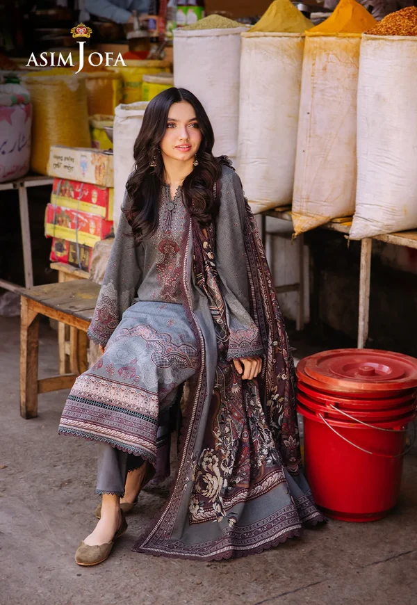 Asim Jofa Prints Latest Collection Unstitched 2024 AJBB-11 - Image 5