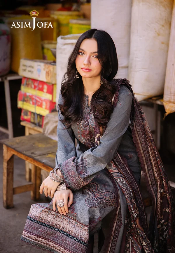 Asim Jofa Prints Latest Collection Unstitched 2024 AJBB-11 - Image 6