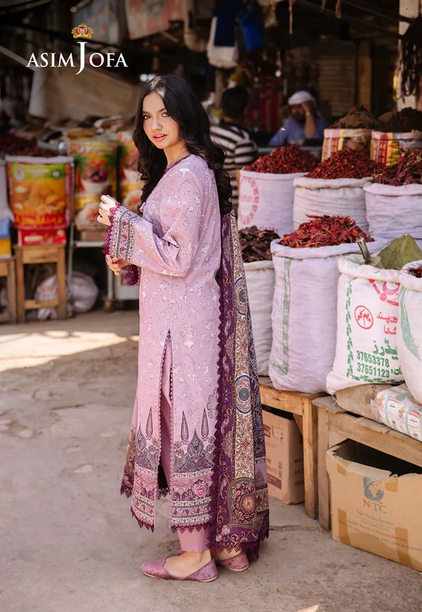 Asim Jofa Prints Latest Collection Unstitched 2024 AJBB-12 - Image 2