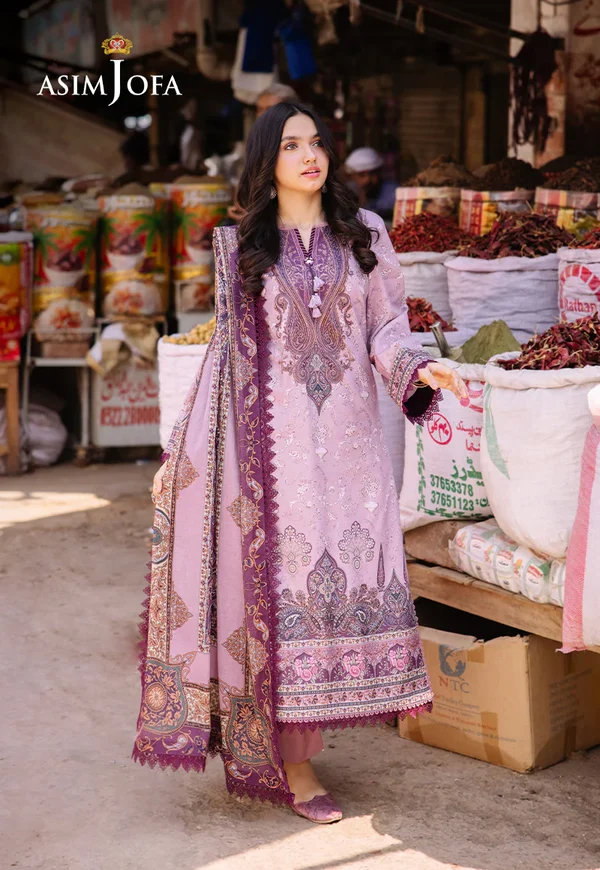 Asim Jofa Prints Latest Collection Unstitched 2024 AJBB-12 - Image 3