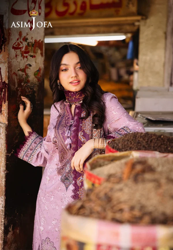 Asim Jofa Prints Latest Collection Unstitched 2024 AJBB-12 - Image 7