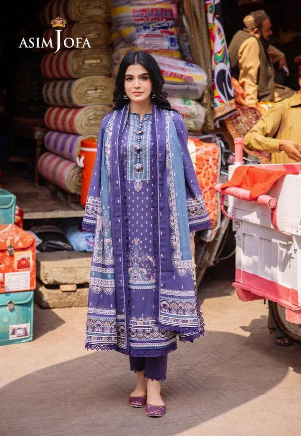Asim Jofa Prints Latest Collection Unstitched 2024 AJBB-14 - Image 2