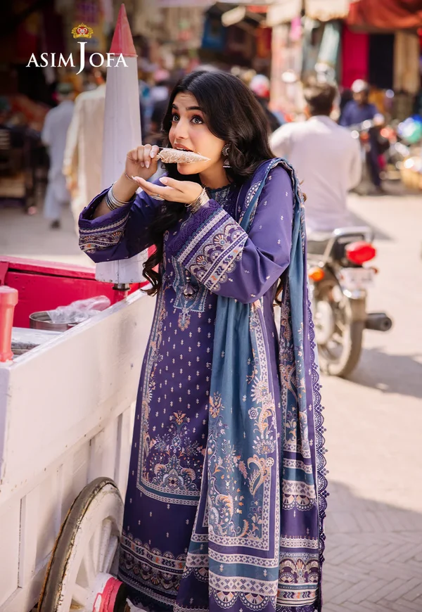 Asim Jofa Prints Latest Collection Unstitched 2024 AJBB-14 - Image 5