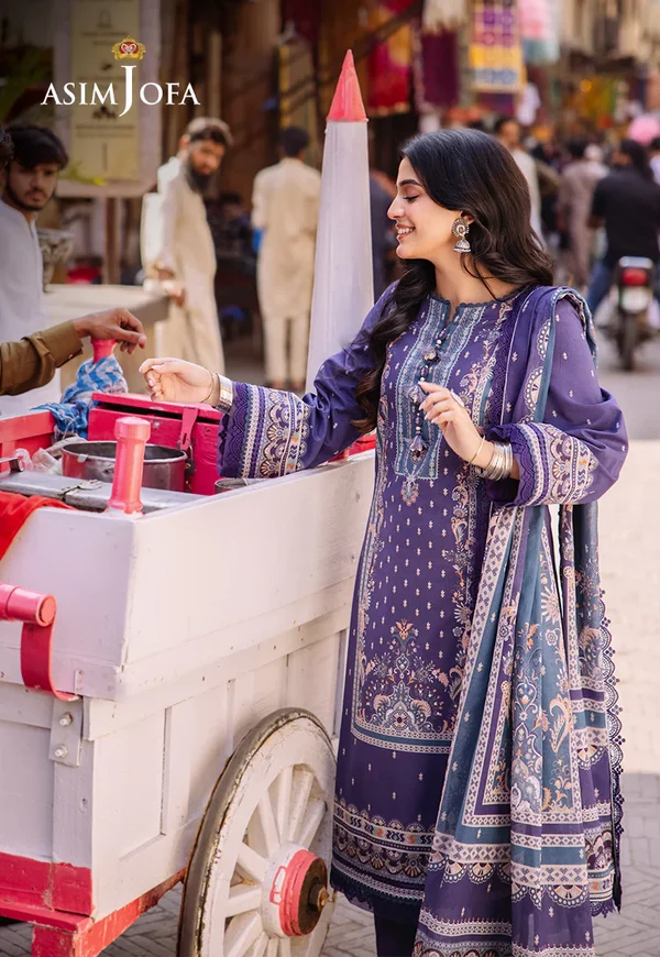 Asim Jofa Prints Latest Collection Unstitched 2024 AJBB-14 - Image 4