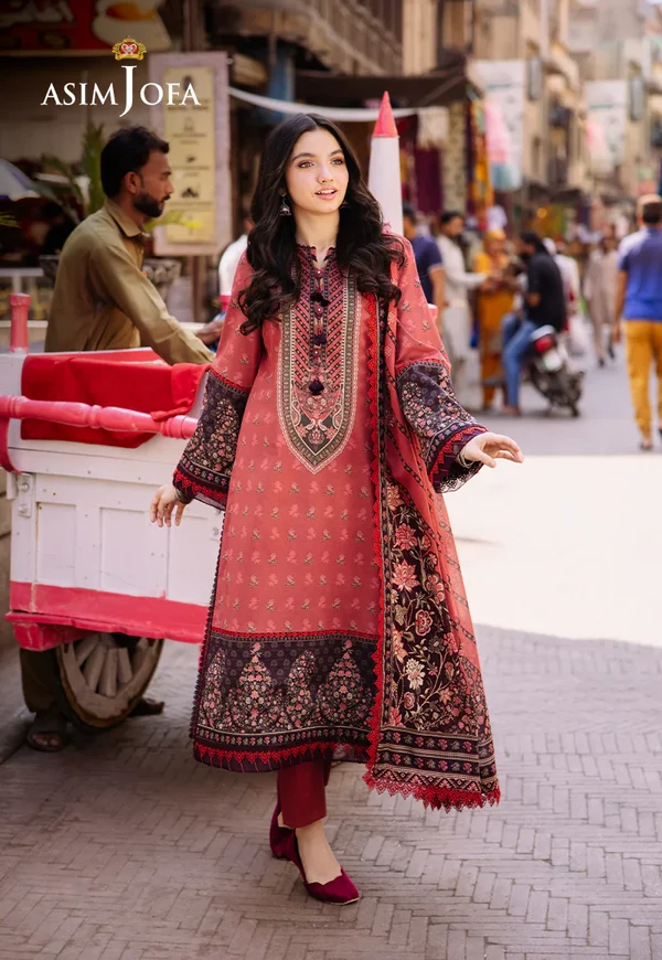 Asim Jofa Prints Latest Collection Unstitched 2024 AJBB-16 - Image 3