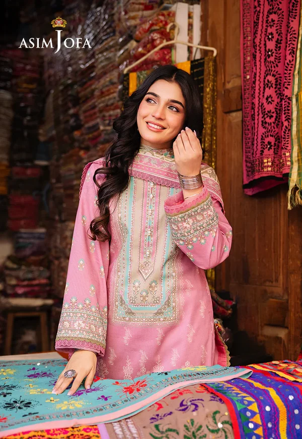 Asim Jofa Prints Latest Collection Unstitched 2024 AJBB-17 - Image 7
