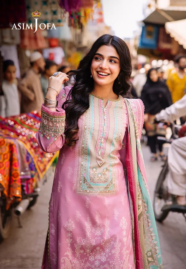 Asim Jofa Prints Latest Collection Unstitched 2024 AJBB-17 - Image 3