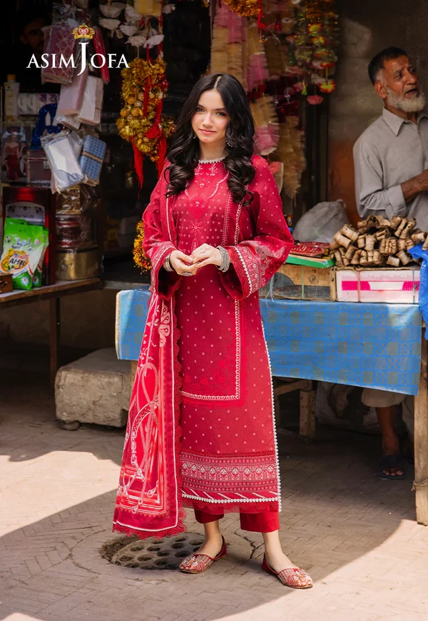 Asim Jofa Prints Latest Collection Unstitched 2024 AJBB-18 - Image 3