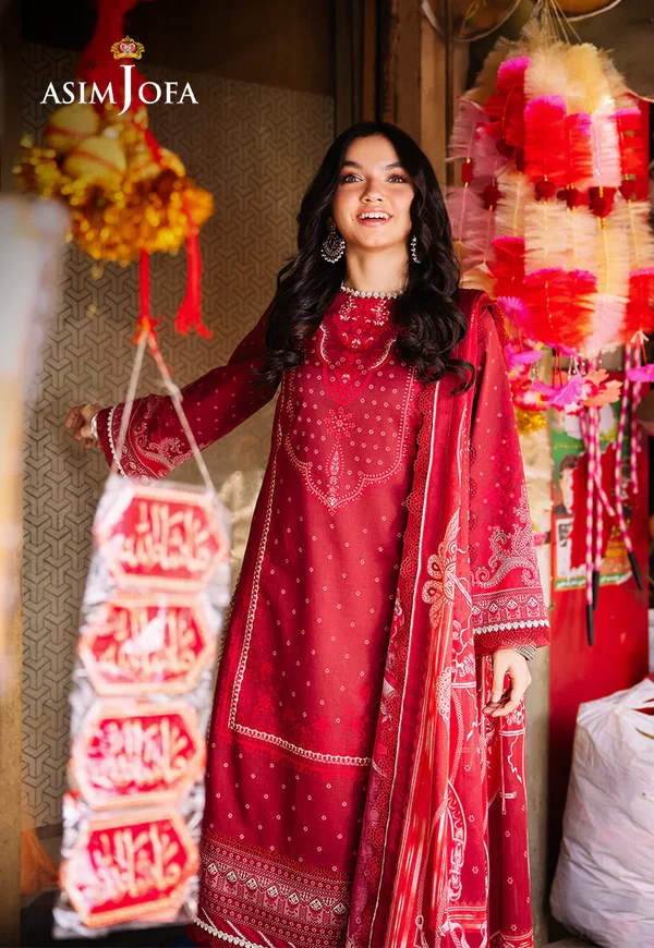 Asim Jofa Prints Latest Collection Unstitched 2024 AJBB-18 - Image 9