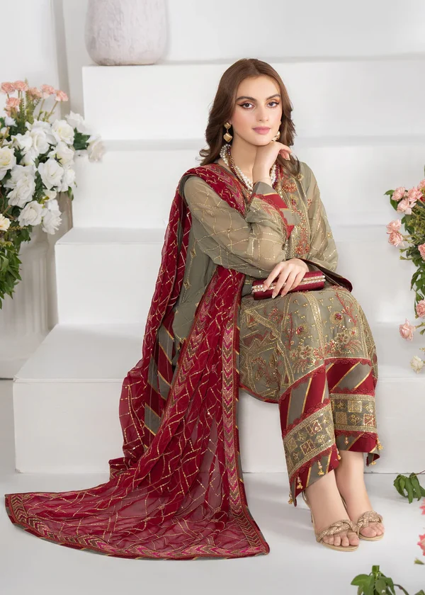Strawberry Noor-e-Jahaan Luxury Festive Collection ST-V2-D2 - Image 6
