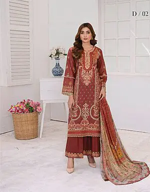Soni Dresses Luxury Embroidered Lawn Readymade Vol SD44-D2