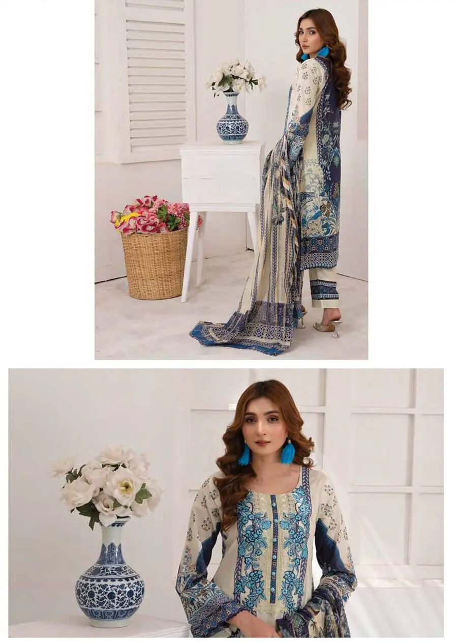Soni Dresses Luxury Embroidered Lawn Readymade Vol SD44-D3 - Image 6