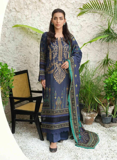 Johra Anmol Emb Dhanak Winter Collection Unstitched JH-180 - Image 6