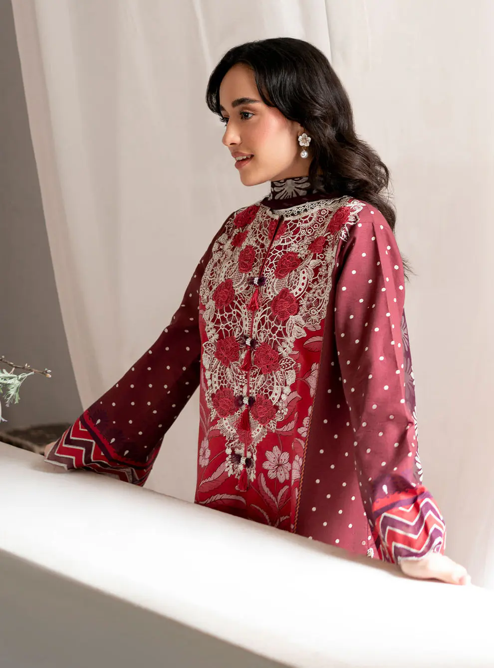 Nova- Roheenaz Selene Fall Cambric Collection Unstitched - Image 3