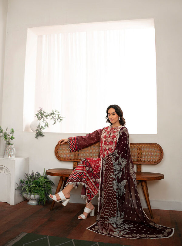 Nova- Roheenaz Selene Fall Cambric Collection Unstitched - Image 7