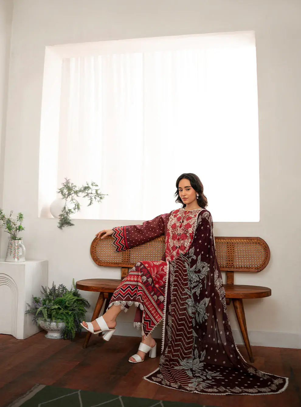 Nova- Roheenaz Selene Fall Cambric Collection Unstitched - Image 7