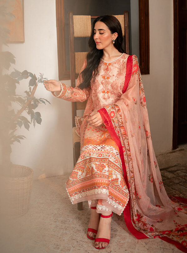 Ezra- Roheenaz Selene Fall Cambric Collection Unstitched - Image 7