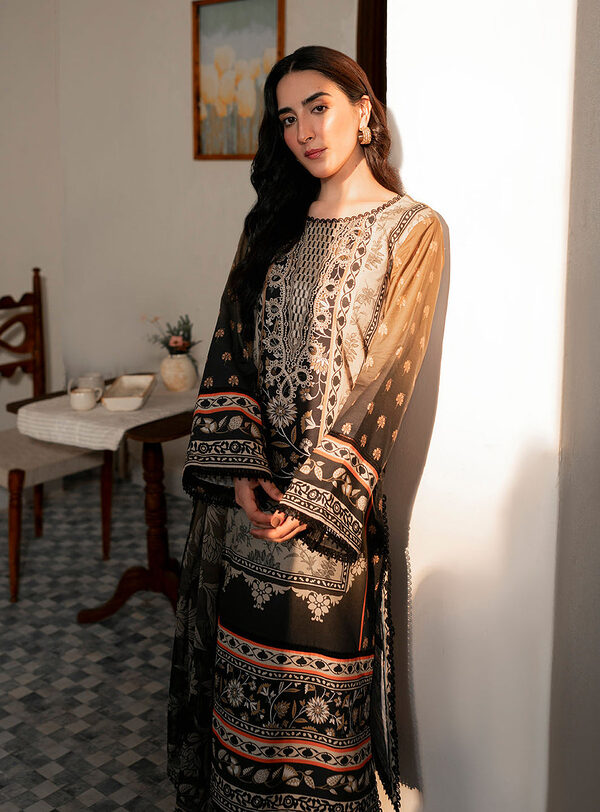 Jane-Roheenaz Selene Fall Cambric Collection Unstitched - Image 8