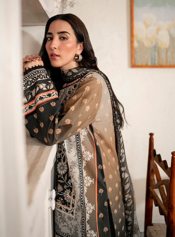 Jane-Roheenaz Selene Fall Cambric Collection Unstitched - Image 3