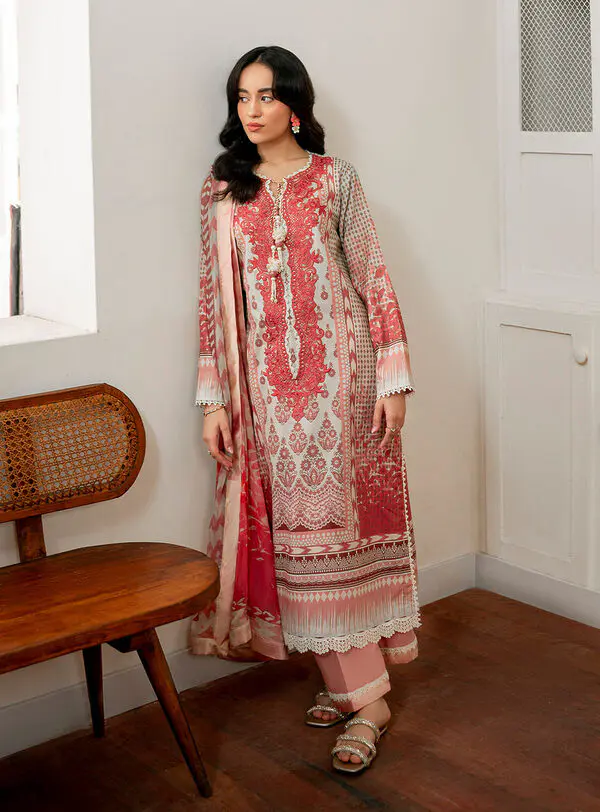 Robin-Roheenaz Selene Fall Cambric Collection Unstitched - Image 3