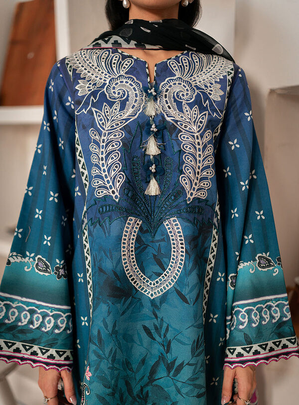 Dahlia-Roheenaz Selene Fall Cambric Collection Unstitched - Image 2