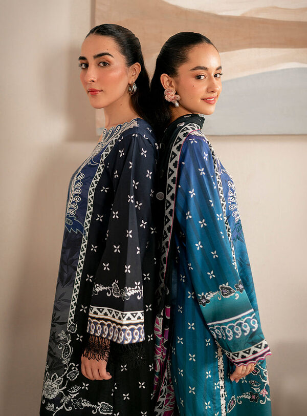 Dahlia-Roheenaz Selene Fall Cambric Collection Unstitched - Image 6