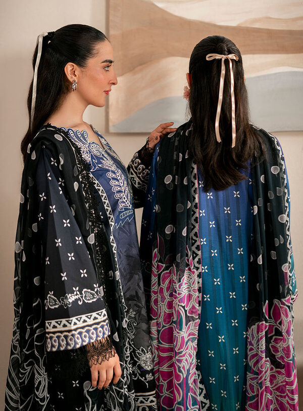 Dahlia-Roheenaz Selene Fall Cambric Collection Unstitched - Image 7