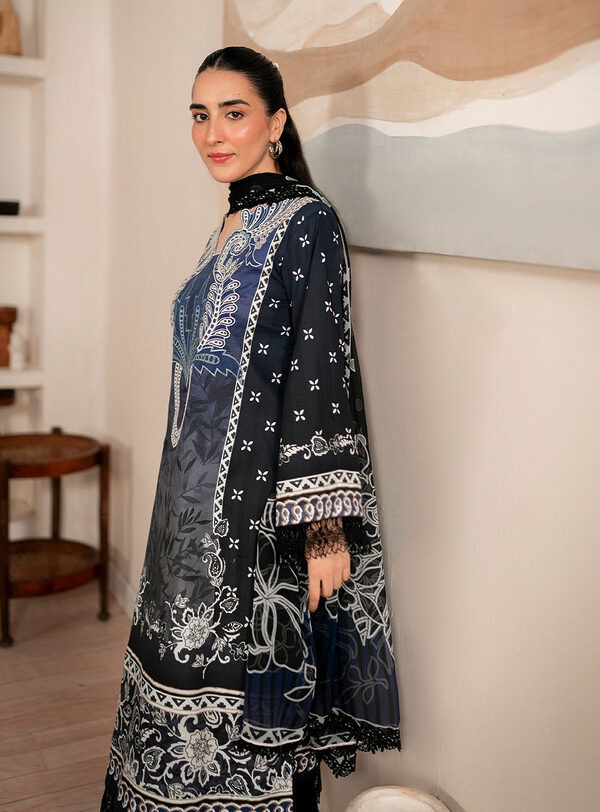 Iris-Roheenaz Selene Fall Cambric Collection Unstitched - Image 3
