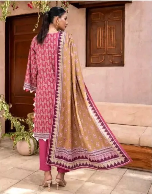 Zesh Printed Khaddar Winter Collection Unstitched D10 - Image 2