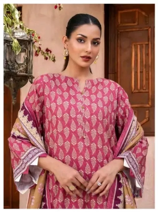 Zesh Printed Khaddar Winter Collection Unstitched D10 - Image 5