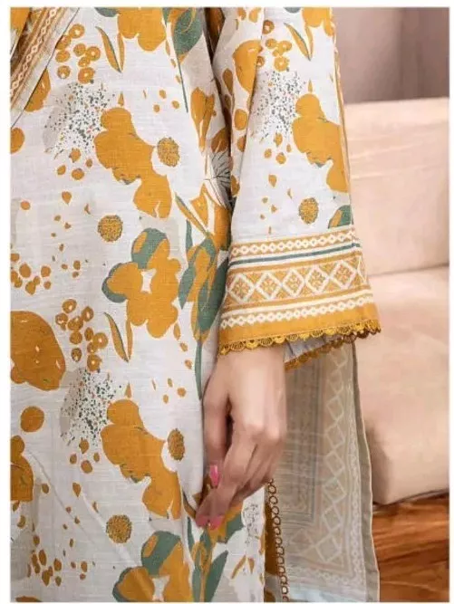 Zesh Printed Khaddar Winter Collection Unstitched D2 - Image 6