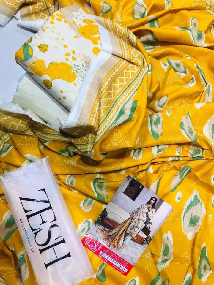 Zesh Printed Khaddar Winter Collection Unstitched D2 - Image 7
