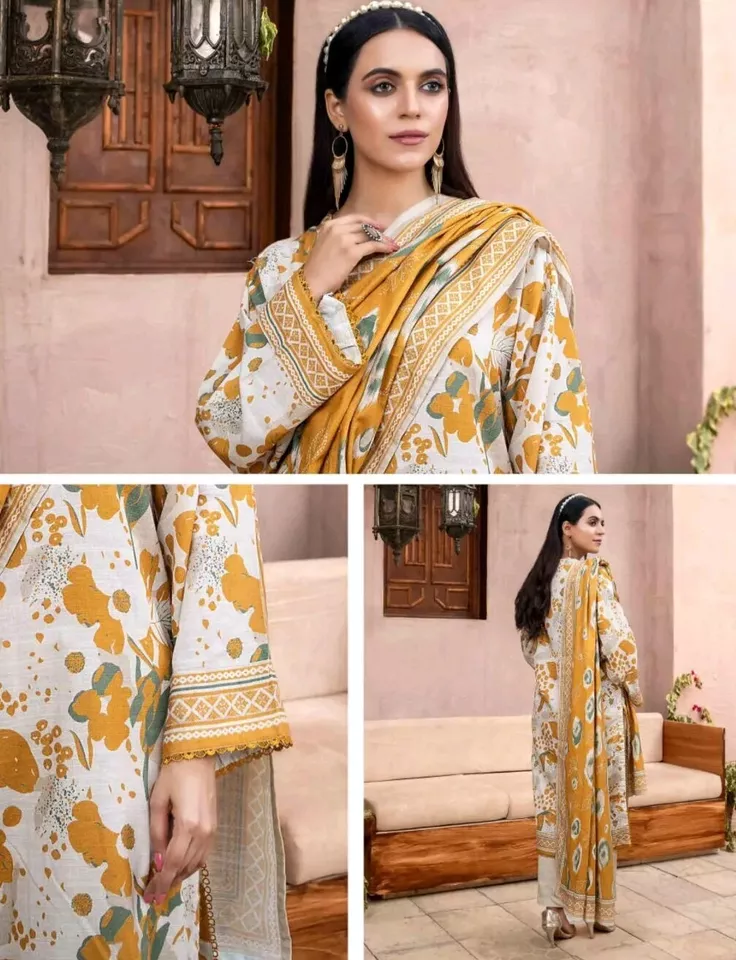 Zesh Printed Khaddar Winter Collection Unstitched D2 - Image 8